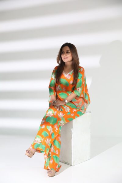 LOTUS PRINT KAFTAAN TOP