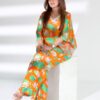 LOTUS PRINT STRAIGHT FIT PANTS