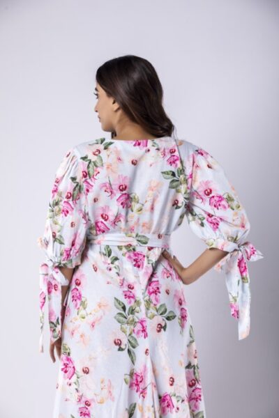 Linen High Low Dress