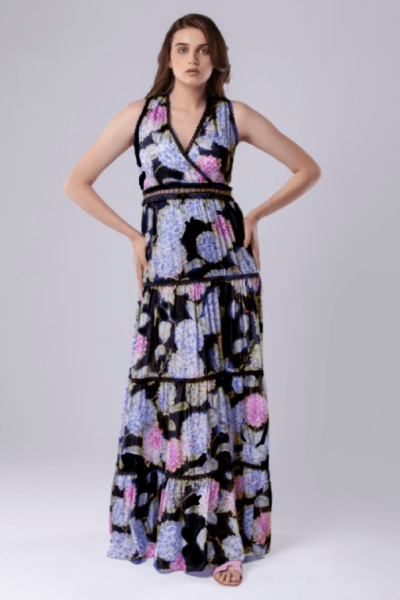 Floral Print Criss-Cross Dress