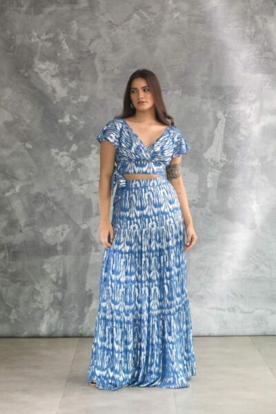 Shimmer Tiered Skirt