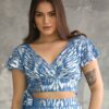 SHIMMER V-NECK CROP TOP