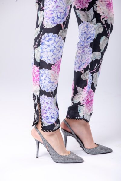 Floral Print Straight Fit Pants