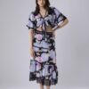Floral Print Wrap Around Top